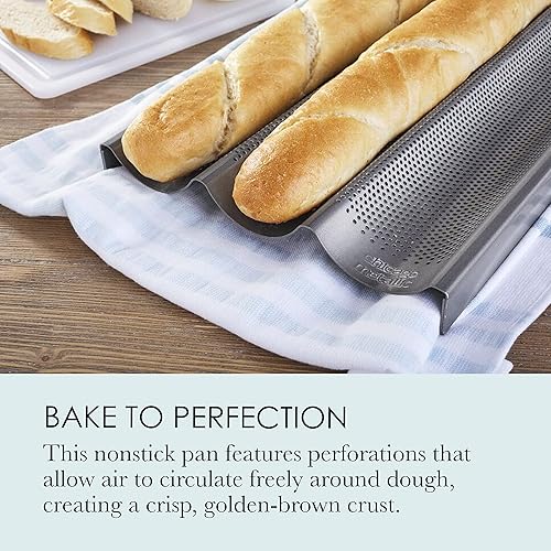 Miniatura 4 de Chef Essential olla perforada antiadherente de grado comercial para pan francés Plateado