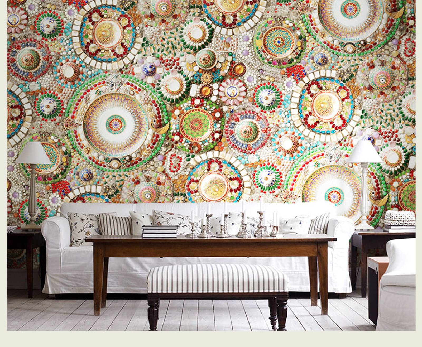Papier peint abstrait brique 3D fleur haut de gamme grand format salon