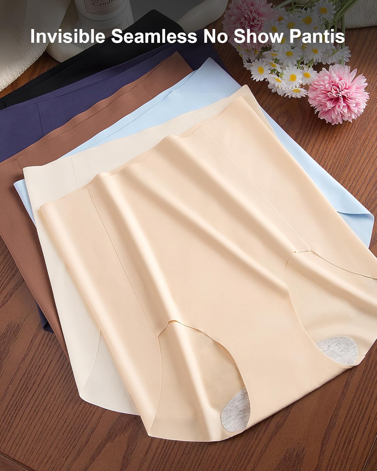 Seamless High Waisted Underwear Panties for Women No Show Ladies Panty Full Coverage Tagless Briefs 6 Pack - Image 2