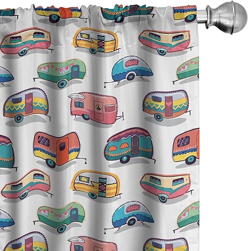 Miniatura 45 de Lunarable - Paneles de cortinas multicolor Amarillo y rojo,Negro y rosa,Bronceado oscuro,Verde,Naranja Marrón,Naranja y blanco,Naranja Amarillo,Rosa