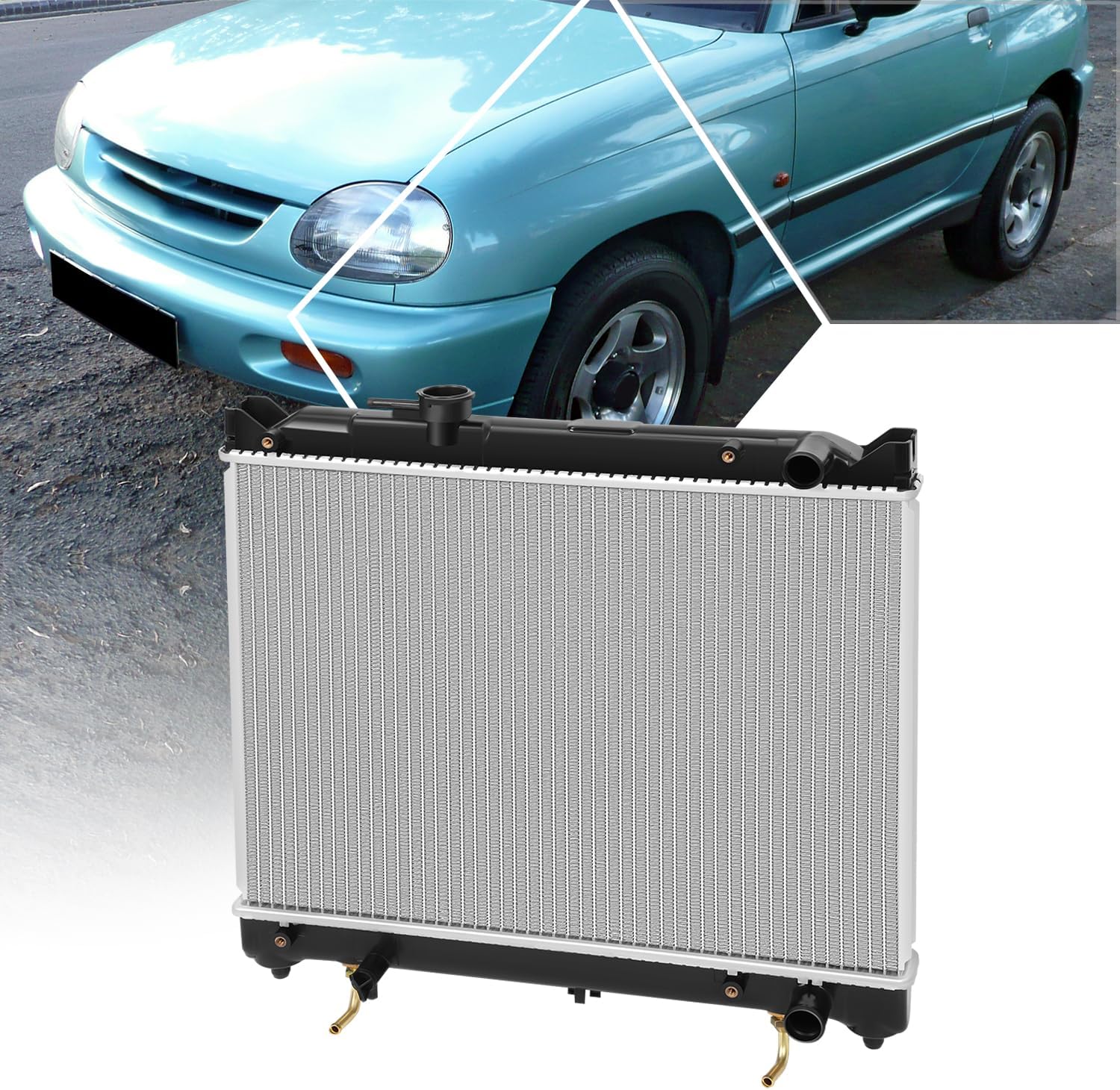DPI-2089 Full Aluminum Core Cooling Radiator Compatible with 94-98 GEO Tracker/Suzuki X90 AT/MT