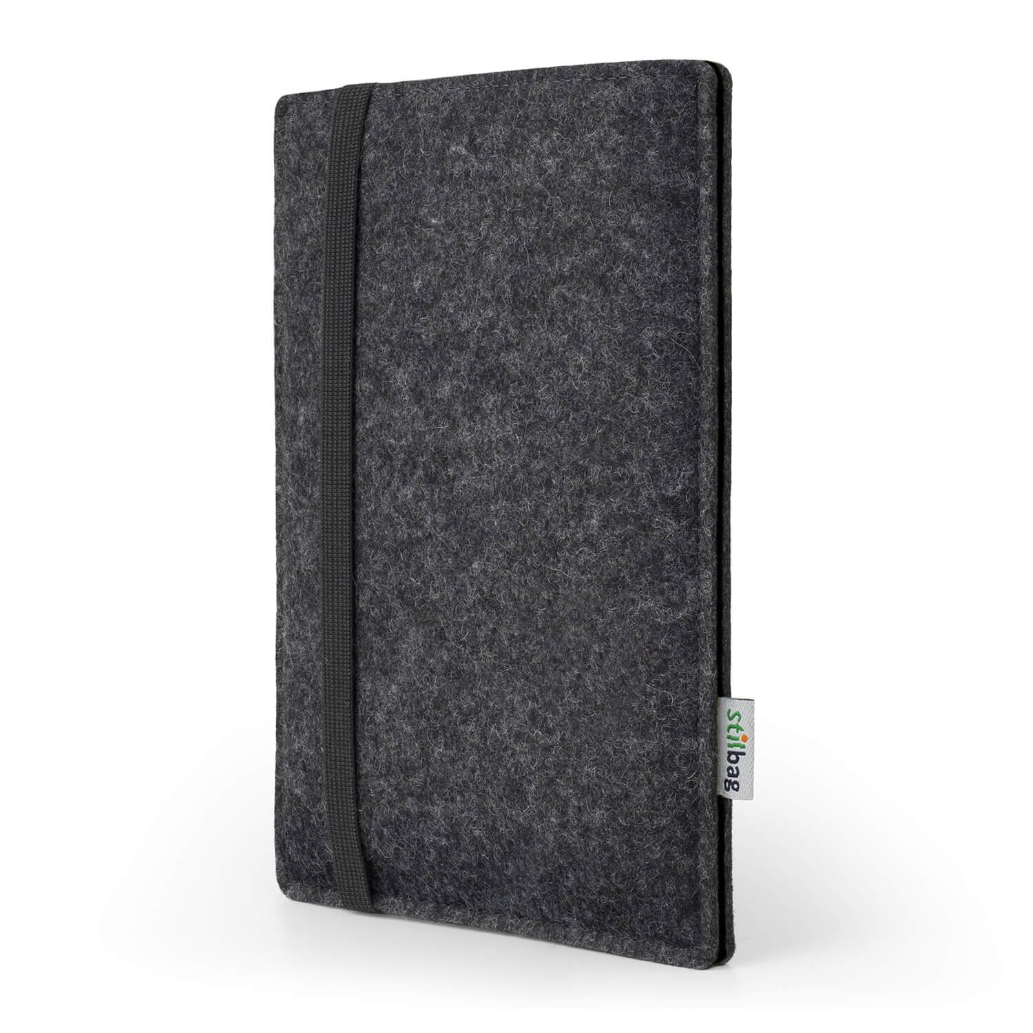 Stilbag E-Reader Hülle Finn Für Pocketbook Touch HD 3 – Filz, Made In Germany, Anthrazit/Azur