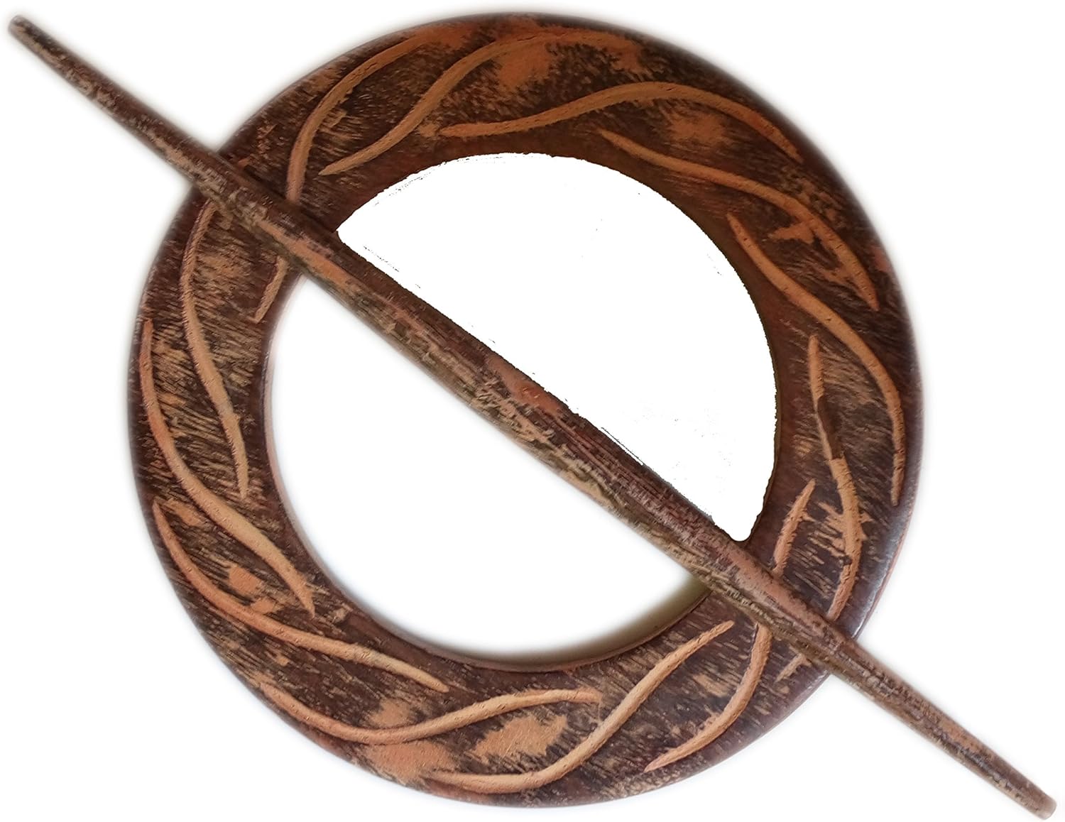 Antique Style Vintage Mango Wood Blue Curtain Tieback Set of 4 Curtain Holder by Hind Handicrafts (6 inch Diameter)