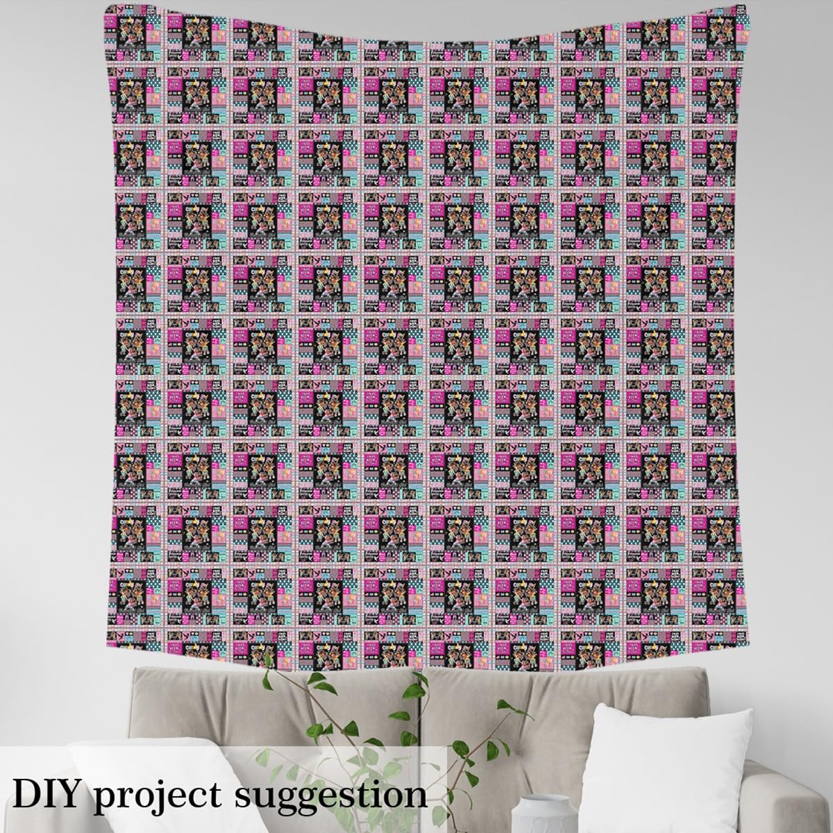 Loussiesd Schwarzes Mädchen Stoff 276x150cm Kinder African American Mädchen Patchwork Stoffe für Jungen Mädchen Dekor Schwarze Prinzessin Stoff Meterware für Stühle Nette Stoffpaket Dekor