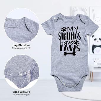 Funnycokid Baby Boys Girls Bodysuit Funny Newborn Romper 0-12 Months