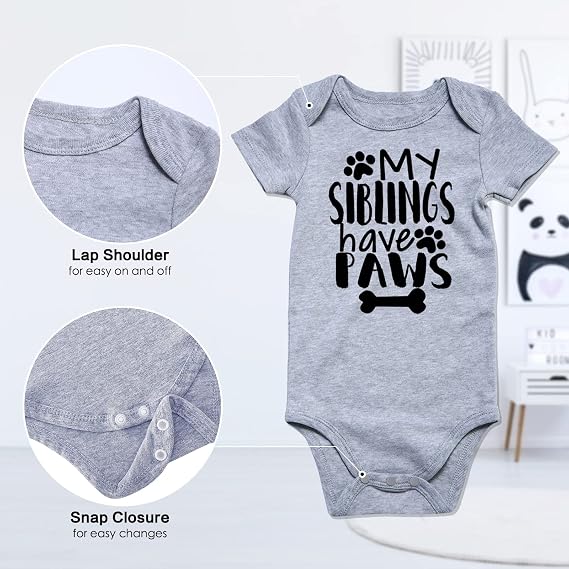 Funnycokid Baby Boys Girls Bodysuit Funny Newborn Romper 0-12 Months