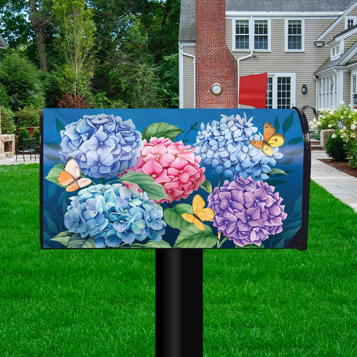 Briarwood Lane Colorful Hydrangeas Spring Mailbox Cover - Standard Size