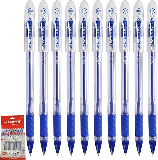 Cello Gripper-1 Ball Pen (Pack Of 10),Blue