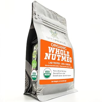 Spice Profile Organic Whole Nutmeg | 3.5 oz | Lab Tested