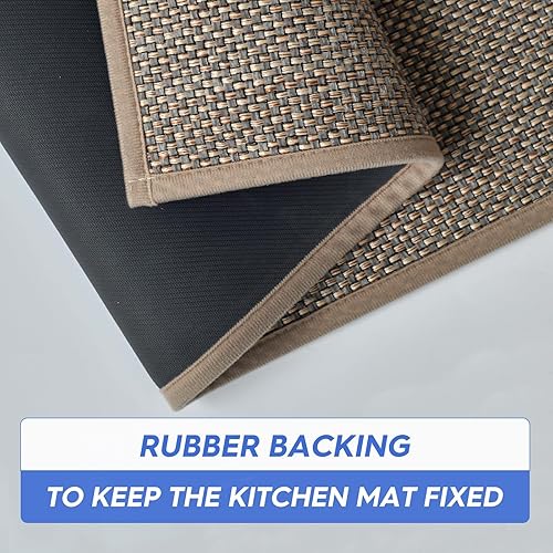 Miniatura 4 de Artoid Mode Alfombras de cocina antideslizantes lavables, tapetes de cocina, alfombras absorbentes con respaldo de goma para puerta de cocina,