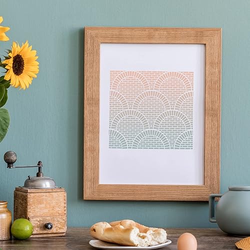 Miniatura 6 de 10 plantillas para pintar plantillas de textura de pared de 6 x 6 pulgadas, plantillas reutilizables para bricolaje, 10 plantillas mixtas de fondo