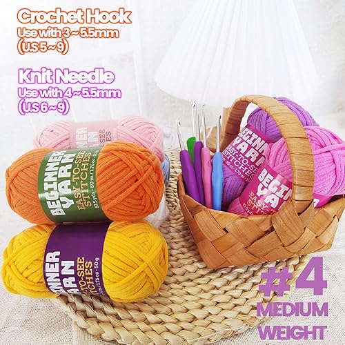 Miniatura 7 de Hilo blanco roto para principiantes, de 3 x 1.76 oz, hilo blanco roto de 260 yardas para tejer a ganchillo, puntadas fáciles de ver, peinado medio