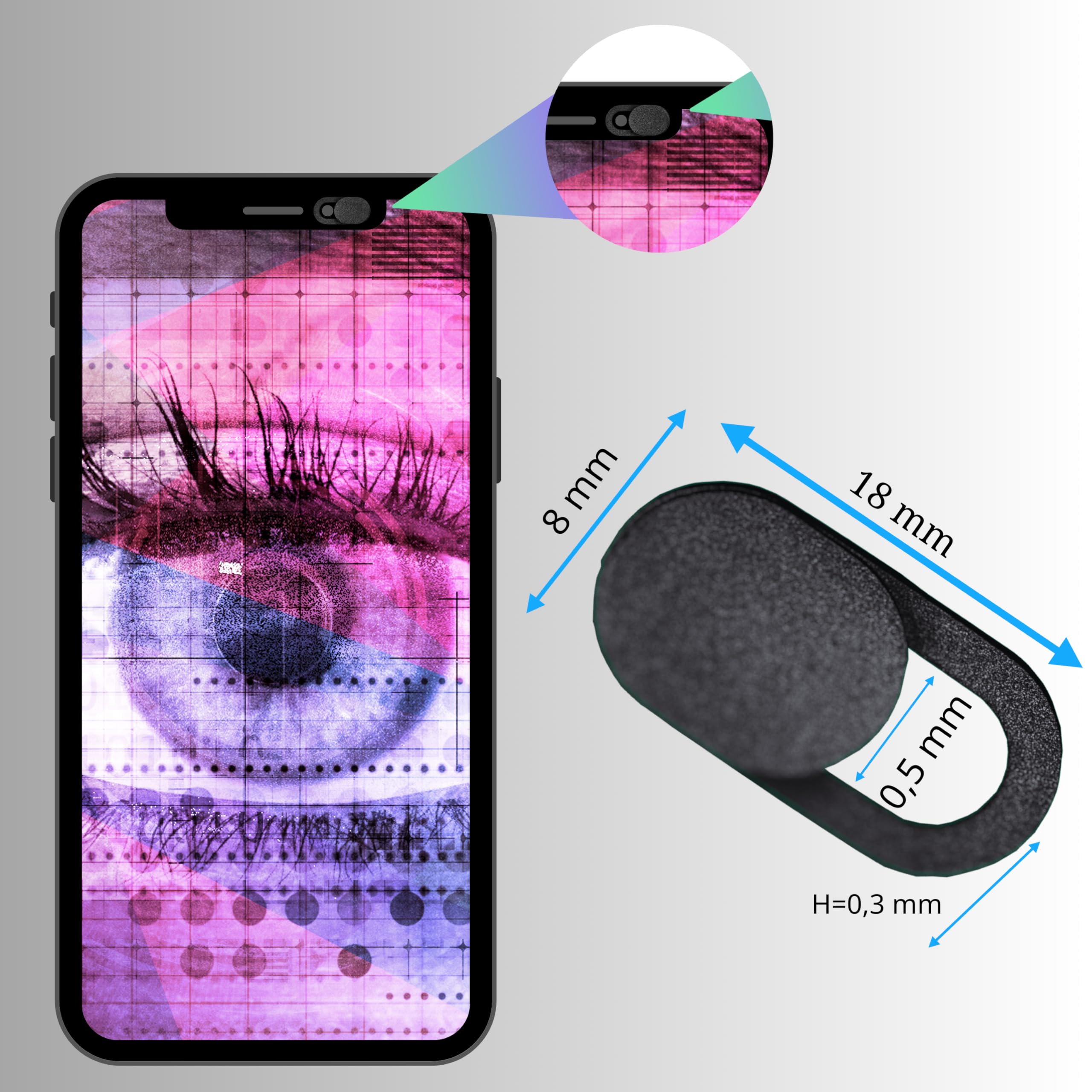 NOITAF Copri webcam 4 pezzi per i tuoi accessori, con webcam cover puoi stare tranquillo di non essere visto mentre usi lo smartphone, ipad o laptop