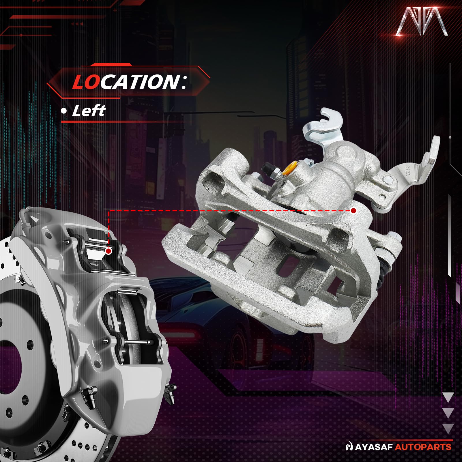 Amazon.com: MAYASAF 18B5002 Rear Left Brake Caliper Driver Side