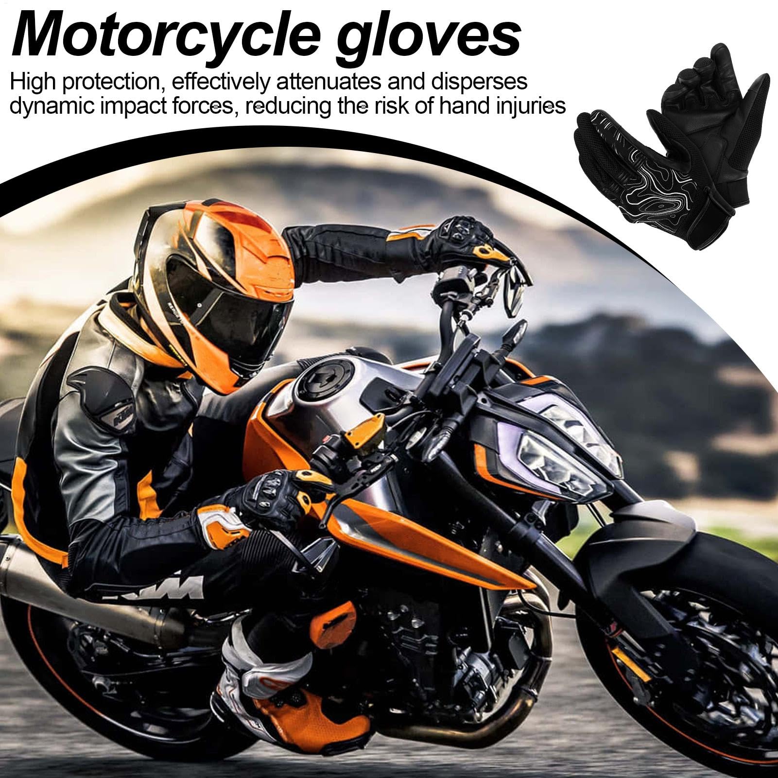 Guanti completi da ciclismo con dita, guanti da ciclismo antiscivolo, antivento, antiscivolo, impermeabili, accessori sportivi all'aria aperta, guanti da moto con P