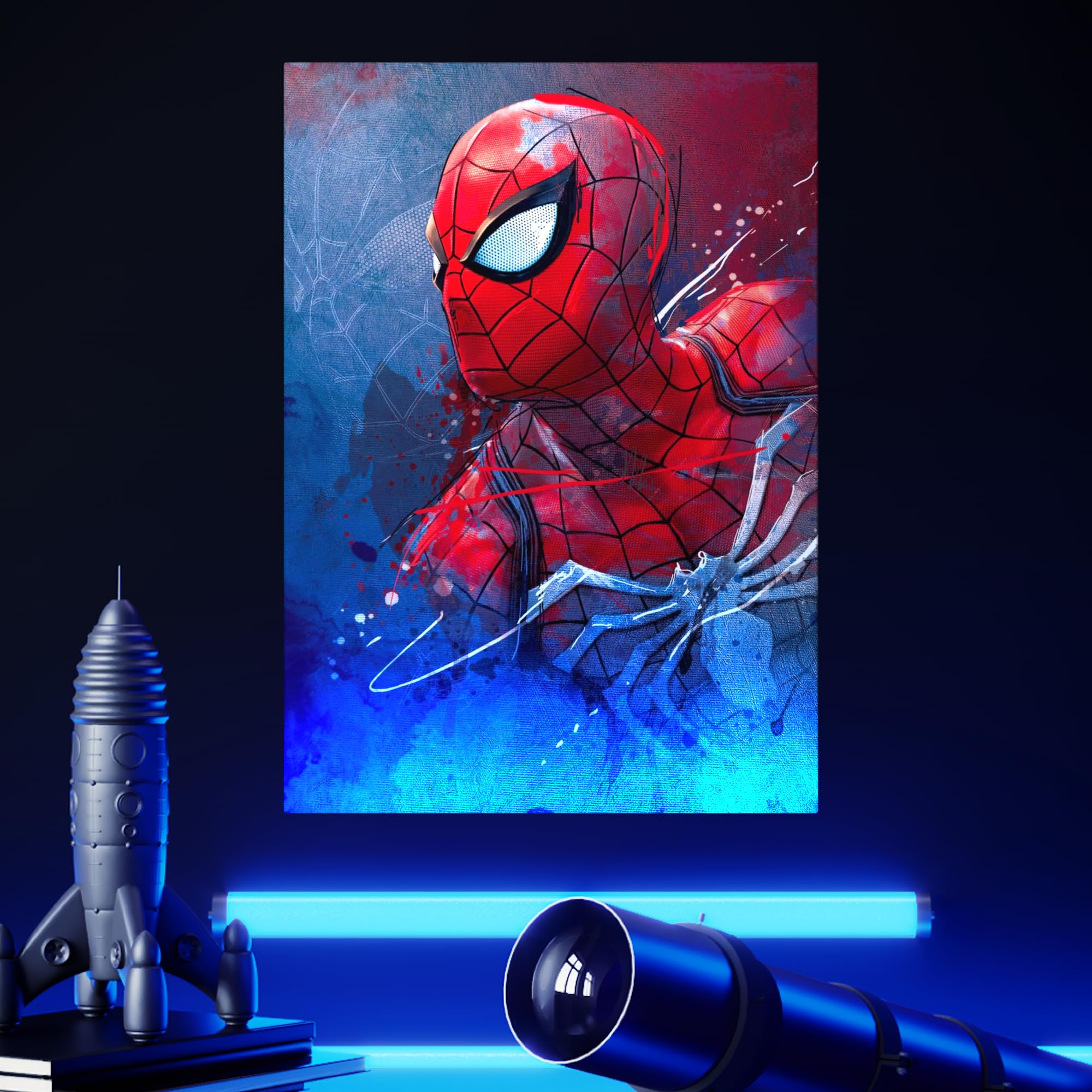 Amazon.com: Displate Metal Poster Spiderman Poster Spiderman Wall 