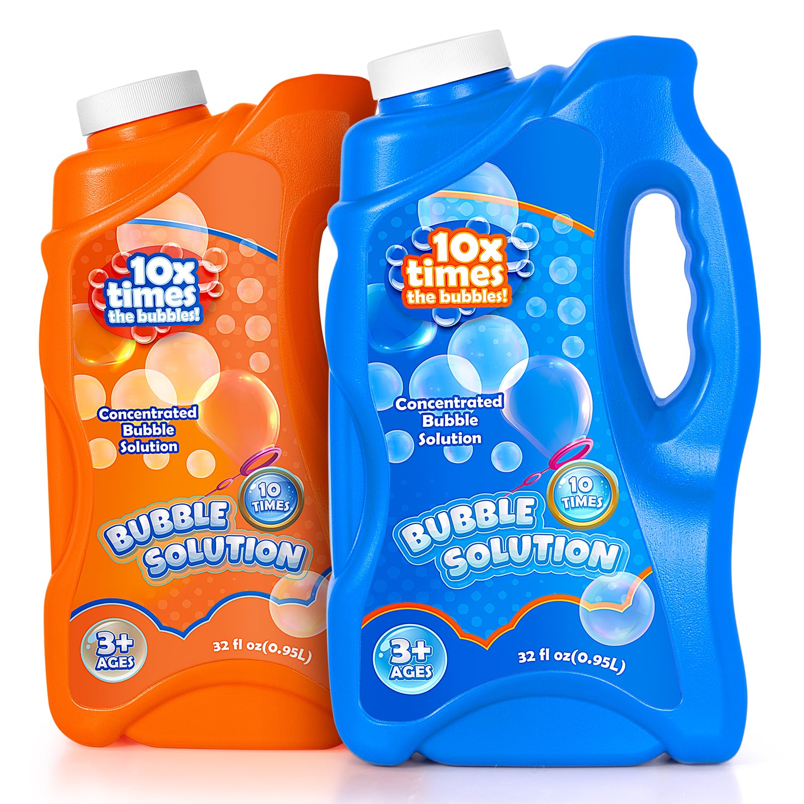 Kissdream 2 Bottles Bubble Solution Refills 64 oz (up to 5 Gallon), Concentrated Solution for Bubble Machine, Bubble Gun, Bubble Wands, Bubble Mower