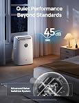 DREO Portable Air Conditioners, 10,000 BTU ASHRAE (6,000 BTU DOE) Smart AC Unit for Room with Drainage-free Cooling, APP/Voice/Remote, Fan & Dehumidifier, Quiet Standing AC for Bedroom, AC319S New