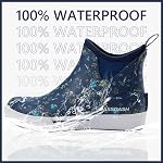 BASSDASH 4.5” Bottes de pluie antidérapantes en caoutchouc néoprène Jardin de pêche pour femme
