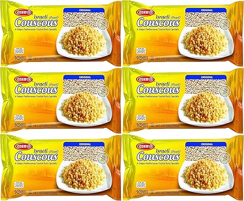 Osem Cuscús perlado israelí, original, caja de 8.8 onzas (paquete de 6, total de 52.8 onzas)