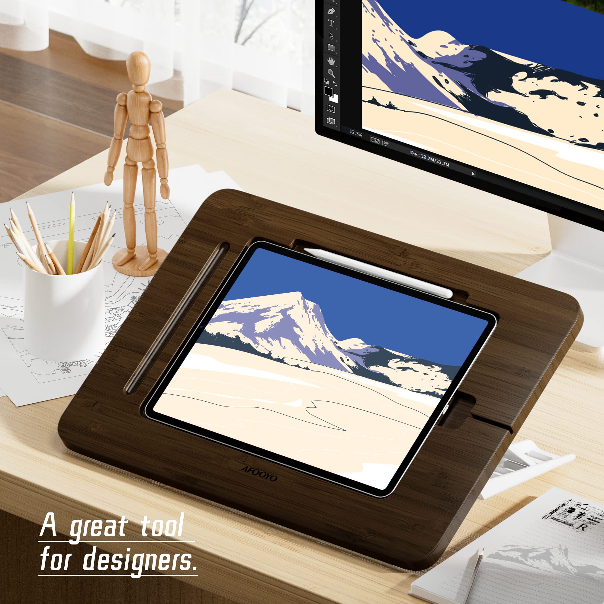 オランダ製Wood Wind Designカーボンファイバー・タブレットスタンド オランダ製Wood Wind Designカーボンファイバー・タブレットスタンド