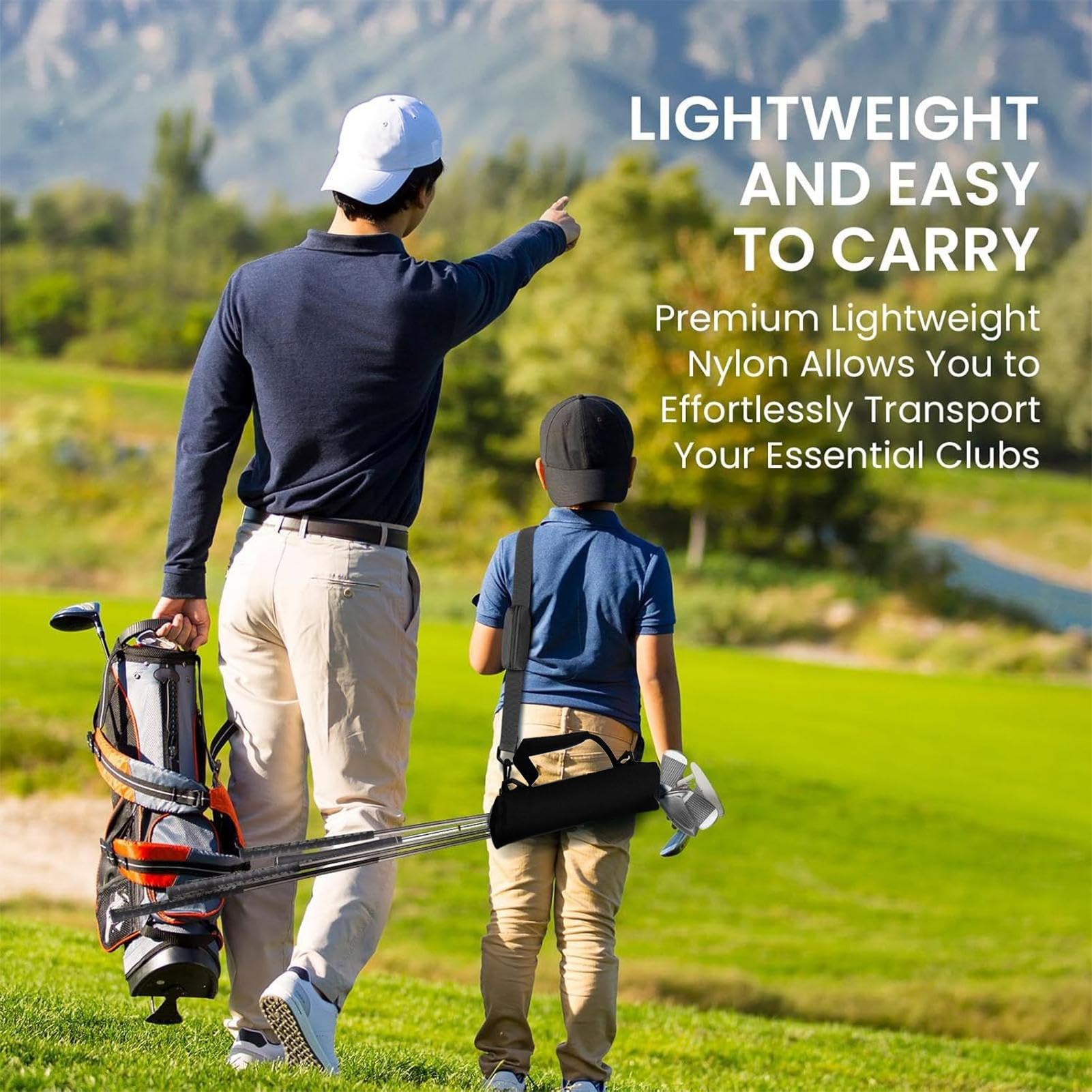 Bolsa de golf pequeña | Bolsas de golf pequeñas portátiles para hombres, estuche plegable con correa ajustable, accesorios deportivos para golfistas, guantes y mujeres