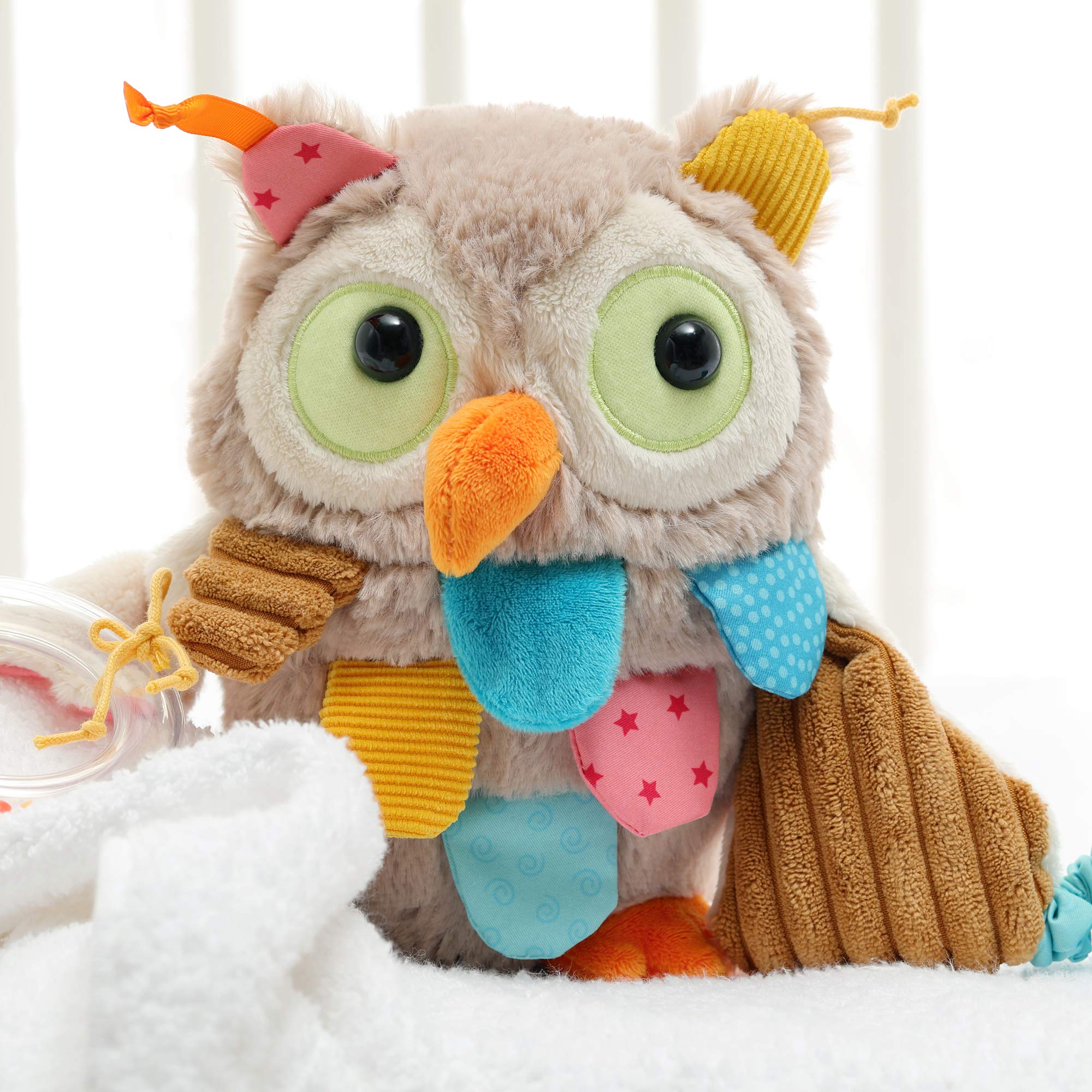 Sigikid Sigikid42185 Gufo attività, PlayQ' -20 x 14 x 11 cm, Multicolore, 20 x 14 x 11 cm