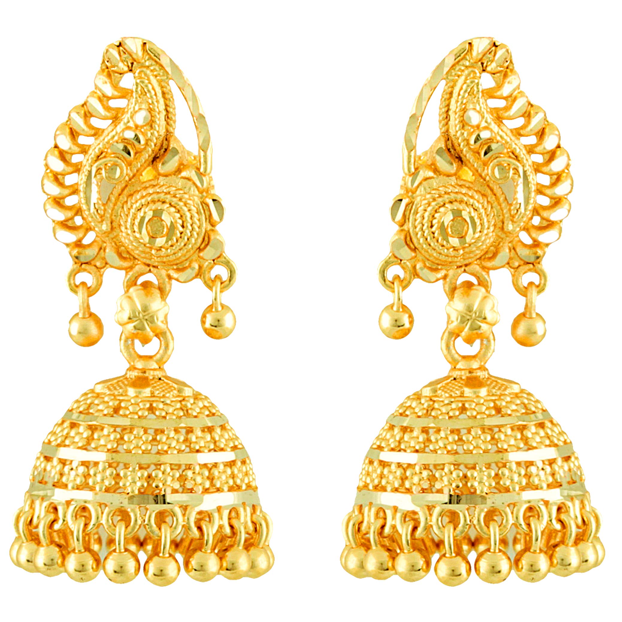 MEENAZ Traditional Temple Jewellery 18k One Gram Gold Ethnic Copper Brass Stylish Peacock South Indian Meenakari Screw Back Studs Jhumkas Jhumka Earrings Set For Women girls Latest -GOLD JHUMKI-M119 (B08QSFWDXY) Amazon Price History, Amazon Price Tracker