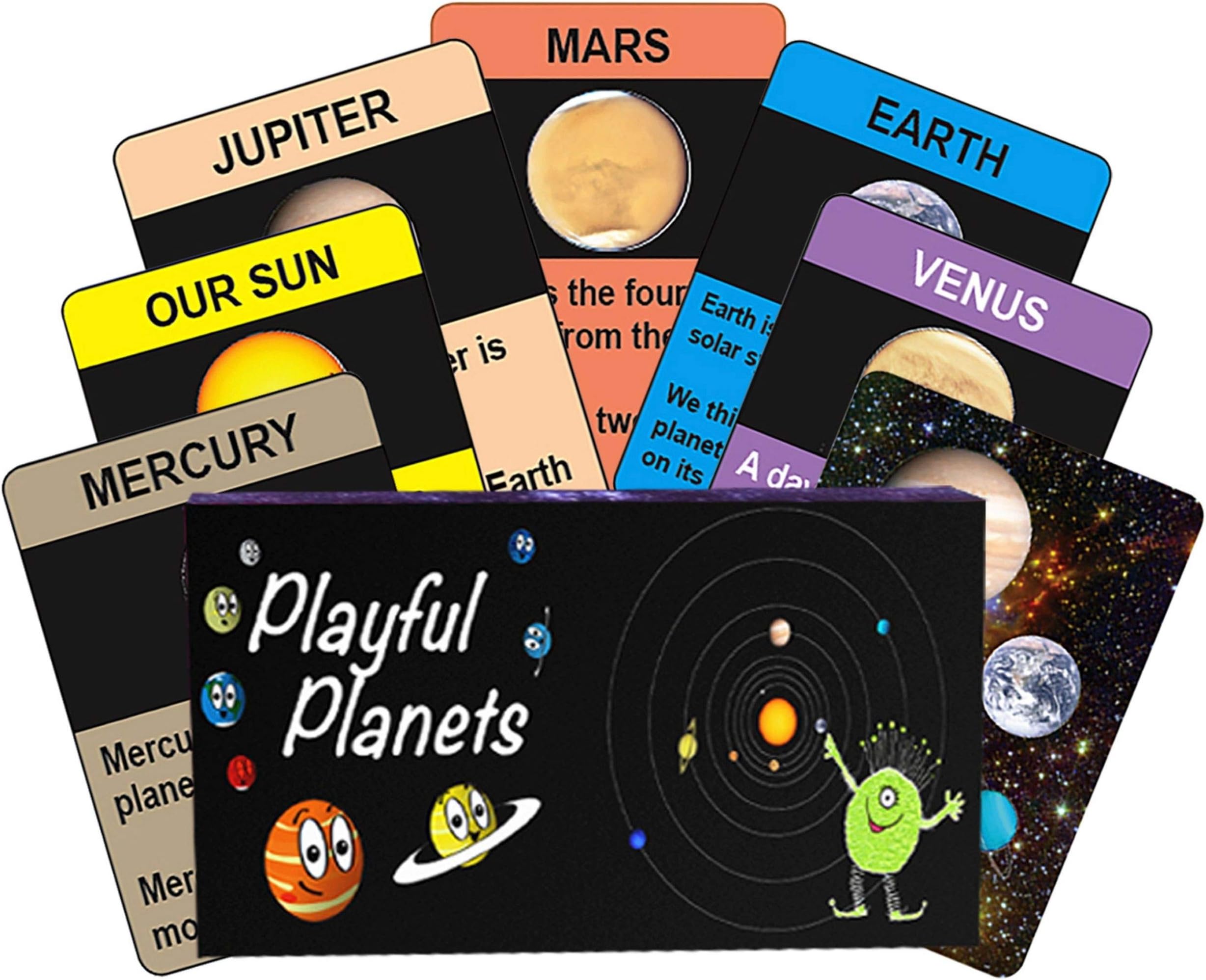 Classic Card Games for Kids - Educational Space Game Pack Age 4-8 - Old Maid, Go Fish, Bingo, Memory With A Planetary Twist! 10 Games in 1 Fun Pack! Updated Edition