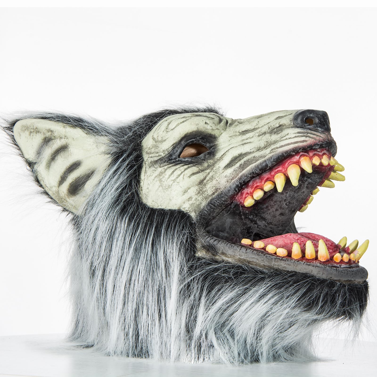 SUNREEK Halloween Horror Wolf Mask, Party Cosplay Costume Werewolf Mask, Scary Wolf Head Mask for Halloween Costumes