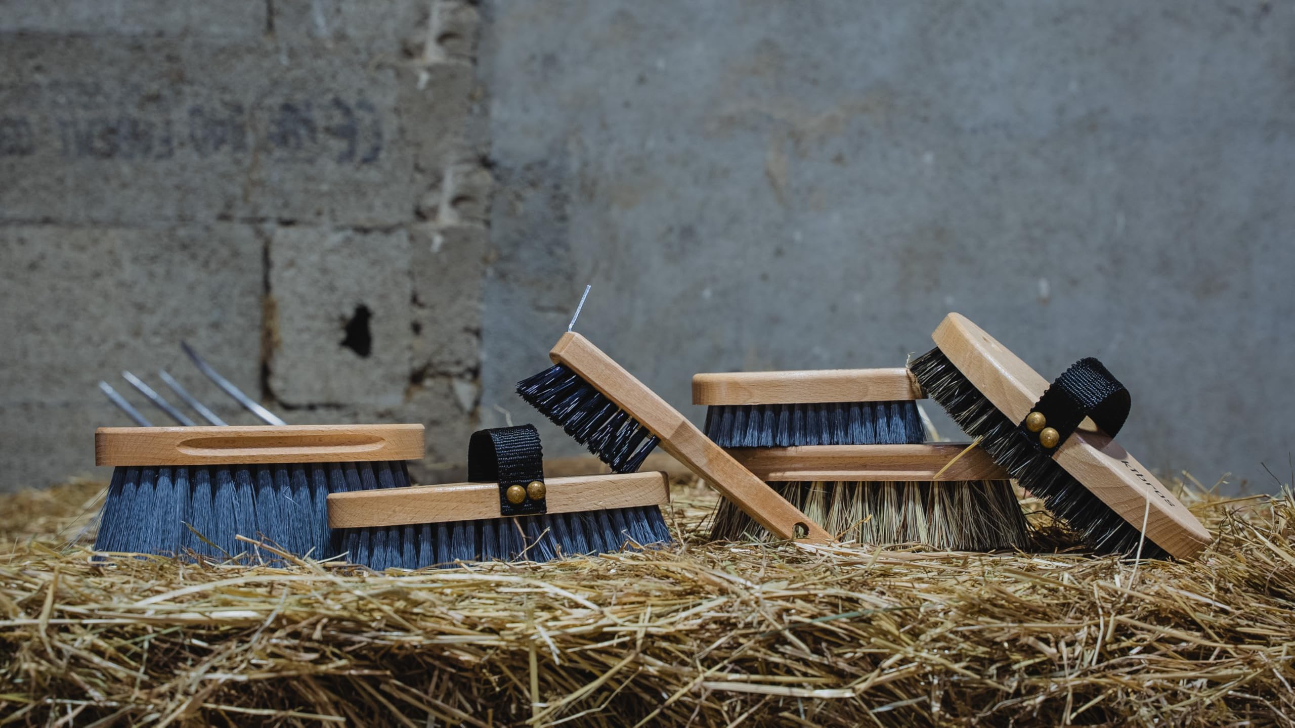 KIBROS LOTEQUIT6 Kit completo per la cura del cavallo | Set di 6 spazzole da equitazione premium per cavalli e pony | Pulizia del corpo, della testa e degli zoccoli | Prodotto in Francia | KIBROS