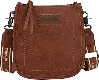 Wrangler Small Crossbody Bag for Women Western Shoulder Purse with Adjustable Strap