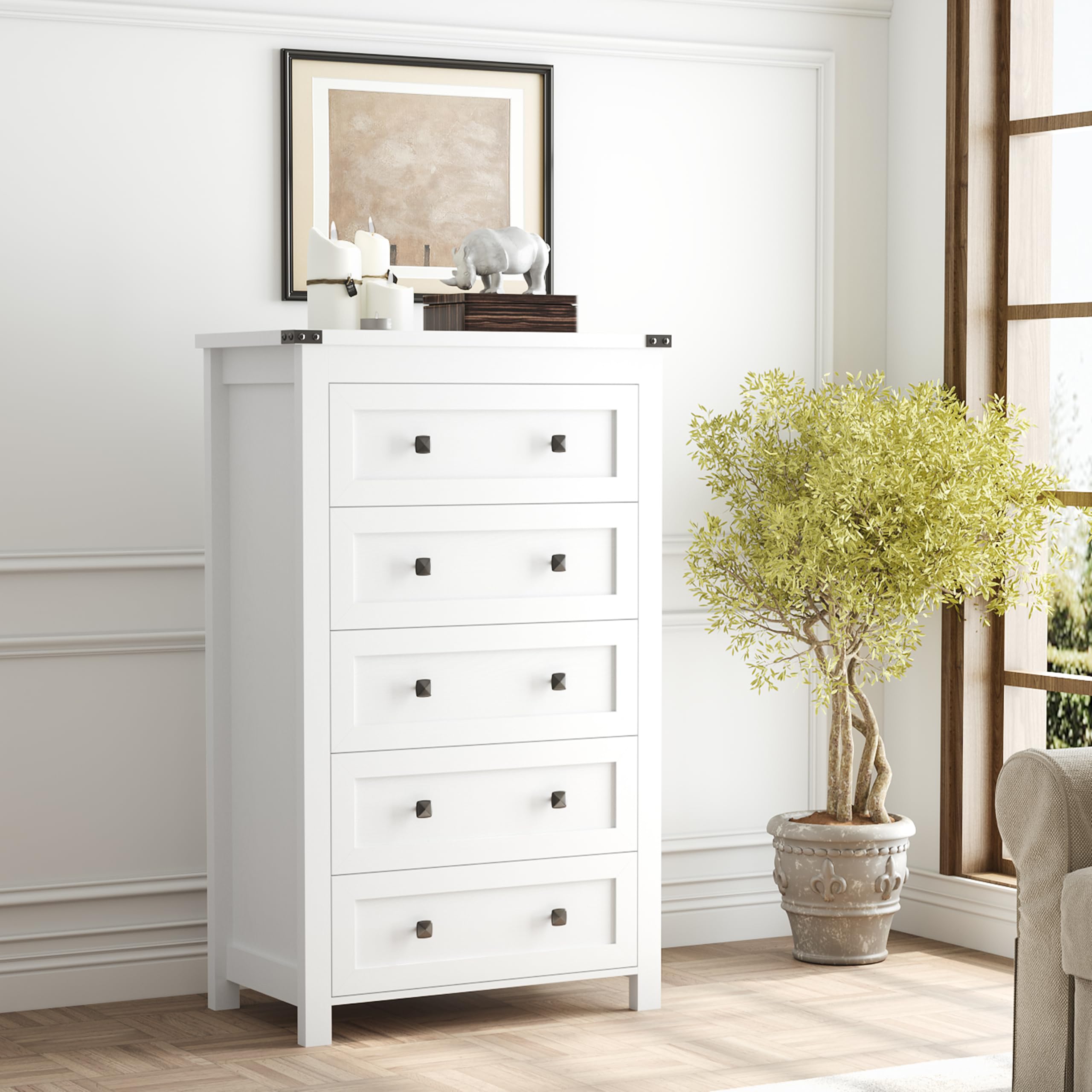 Amazon.com: Boonatu Dresser for Bedroom with 5 Drawers, Wood