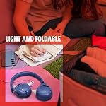 JBL Tune 530 - Écouteurs supra-auriculaires filaires avec jack auxiliaire 3,5 mm et son JBL Pure Bass, câble plat anti-enchevêtrement, appels mains libres, léger, confortable et pliable - Noir