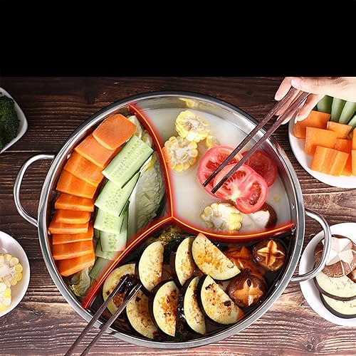 Miniatura 2 de Olla de cocina con divisor Utensilios de cocina Utensilios de cocina Olla de sopa para cocina, restaurante, hotel, 13.4 in