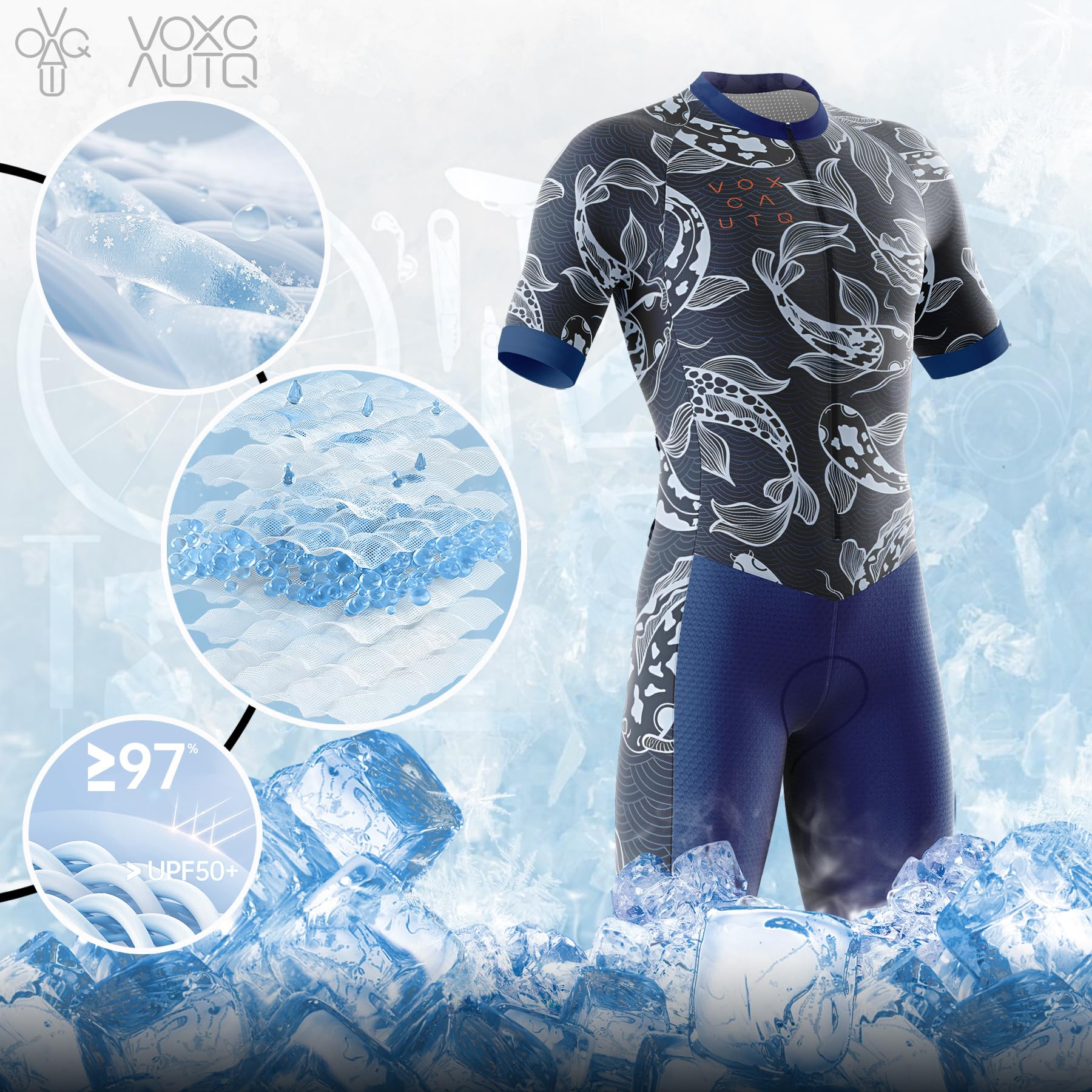 Herren Pro Fahrrad Skinsuit Kurzarm,Triathlon Anzug Herren,Einteiliges Radtrikot,Trisuit Einteiler,Triathlonanzug,3 Taschen für Wettkampf Run,Cycle,Swim,Strumpfhosen