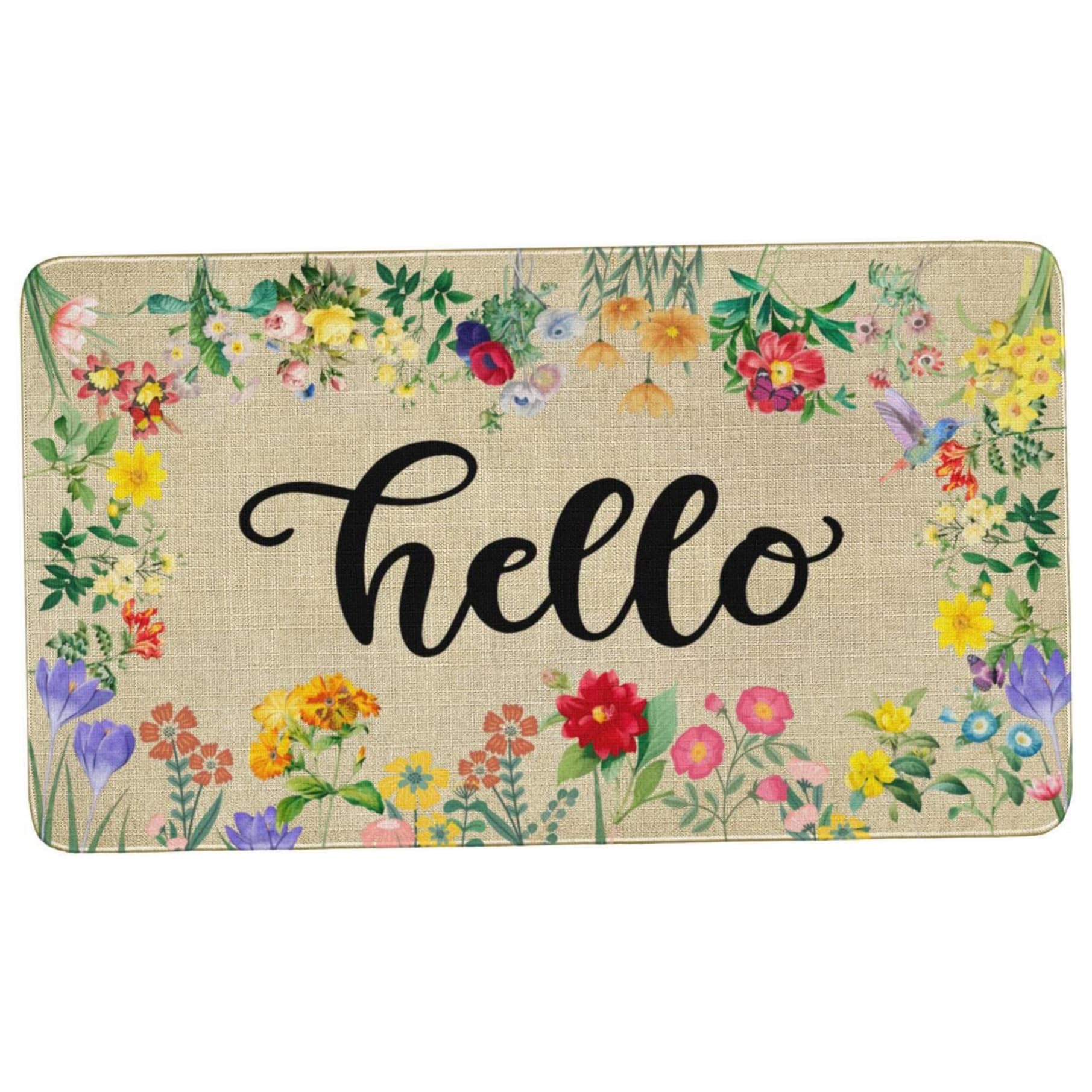 Felpudo de entrada decorativo con flores para dar color y alegría a tu hogar en primavera