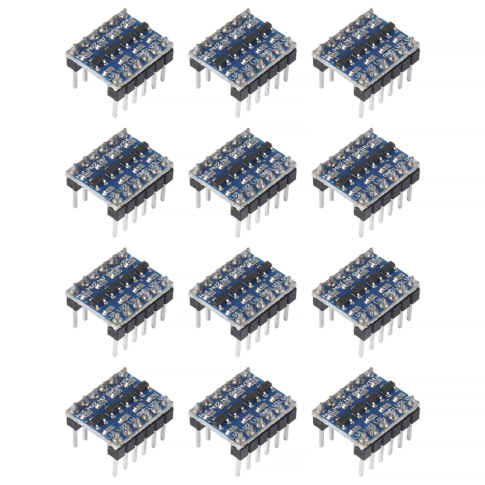 Coliao 12pcs 4 Channels IIC I2C Logic Level Converter Bi-Directional 3.3V-5V Shifter Module Pre-soldered for Raspberry Pi and Other Microcontrollers-image-26