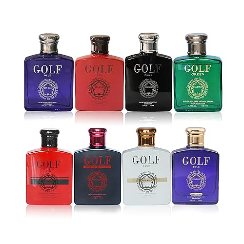 Miniatura 2 de META-BOSEM Golf Red+Black+Blue+White - Juego de 8 piezas de colonia para hombre, Eau de Toilette en espray natural, aroma masculino, regalo navideño