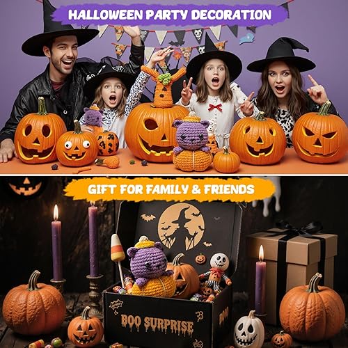 Miniatura 27 de POP COCHE Kit de ganchillo para principiantes, kit de inicio de ganchillo para adultos, lindo kit de manualidades de tejido Amigurumi, regalos