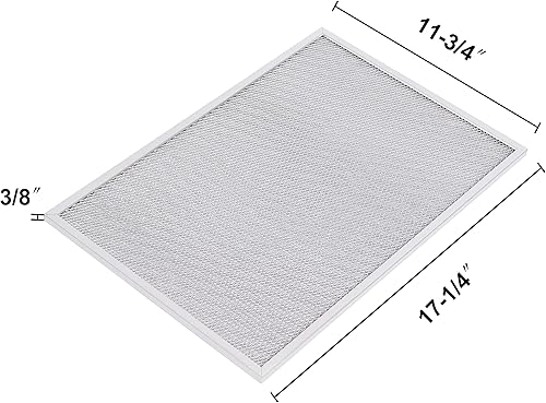 Miniatura 4 de Wadoy S97020466 Filtro de carbón sin conductos de 14.6 x 12.8 x 0.14 pulgadas, paquete de 2 filtros de grasa tipo XC con clips compatibles con