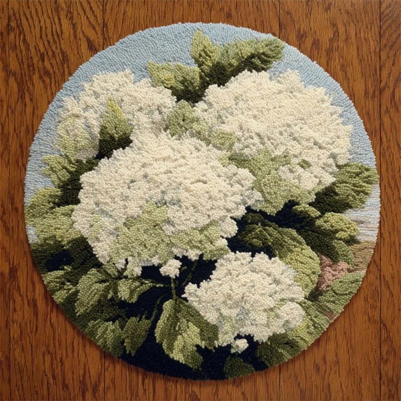 Kitquiver Tapestry Kits for Adults White Hydrangea 50x50cm