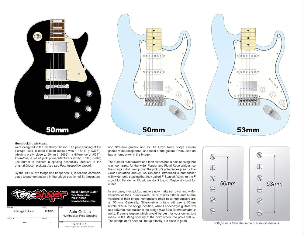 ギター SUHR Thornbucker Bridge 50mm Raw Nickel Suhr Guitars Thornbucker Pickup, Bridge 50mm, Raw Nickel