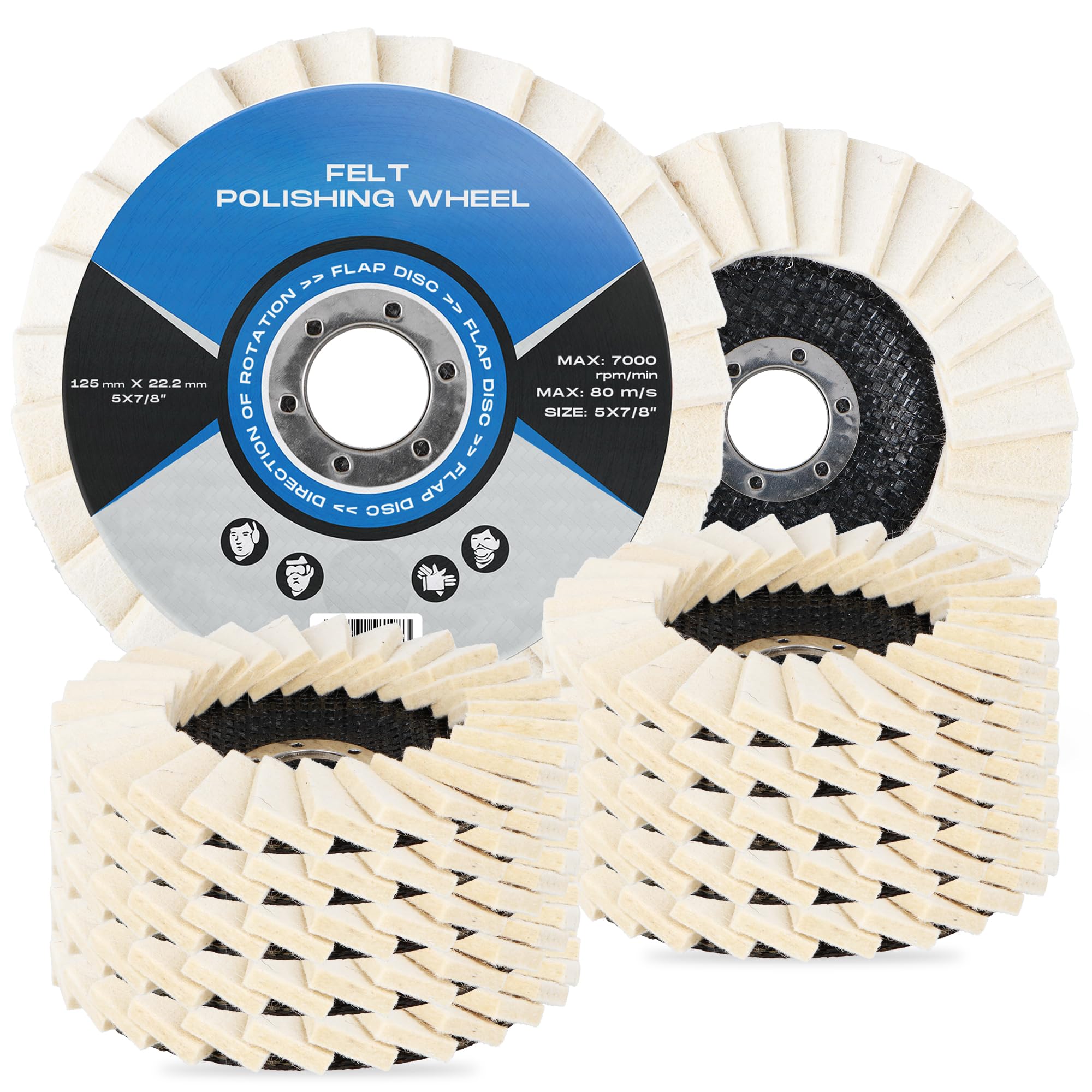 Disque polissage feutre 125 mm meuleuse angle en laine