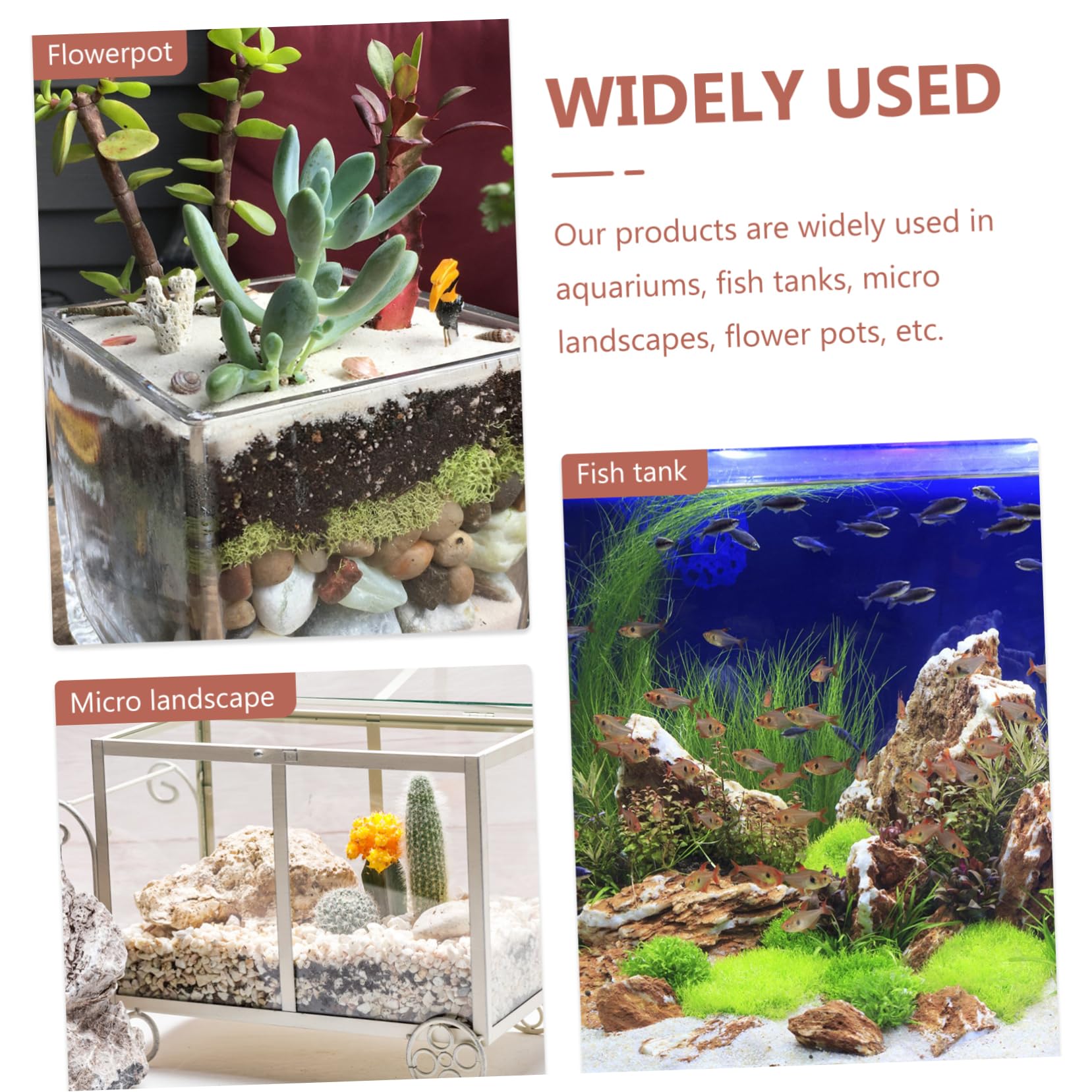 Toyvian 3 Pezzi Set di piante simulato pianta acquario impianti pianta artificiale dell'acquario accessori per acquario fornitura acquario piante da acquario plastica