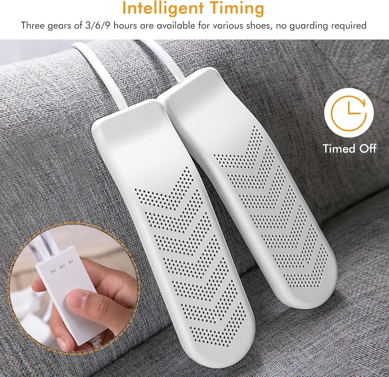 MIKICARE Shoe Dryer - Portable Intelligent Timing Deodorization Boot Dryer Machine (White) : Clothing, Shoes & Jewelry