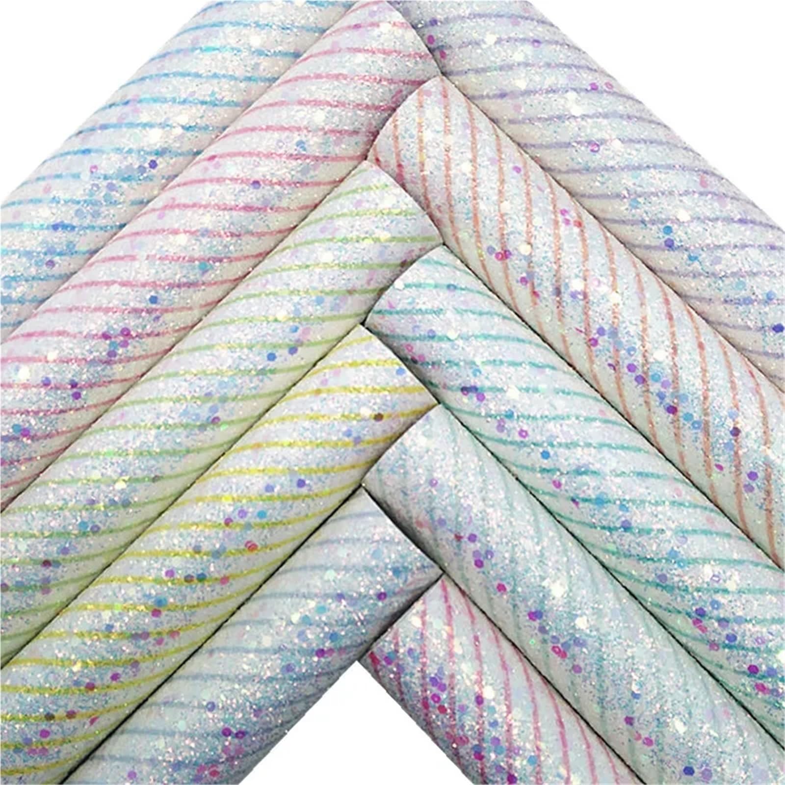 Tessuto glitterato in ecopelle PU
