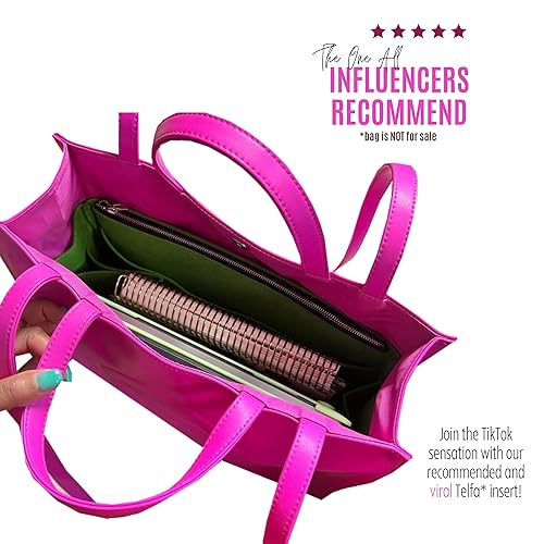 Miniatura 4 de Purse Organizer for Telfar Bag Organizer Medium Cup Holder, Telfar Bag Organizer Large, Handmade 2mm Premium Felt Snug Sturdy Gold Zipper (For