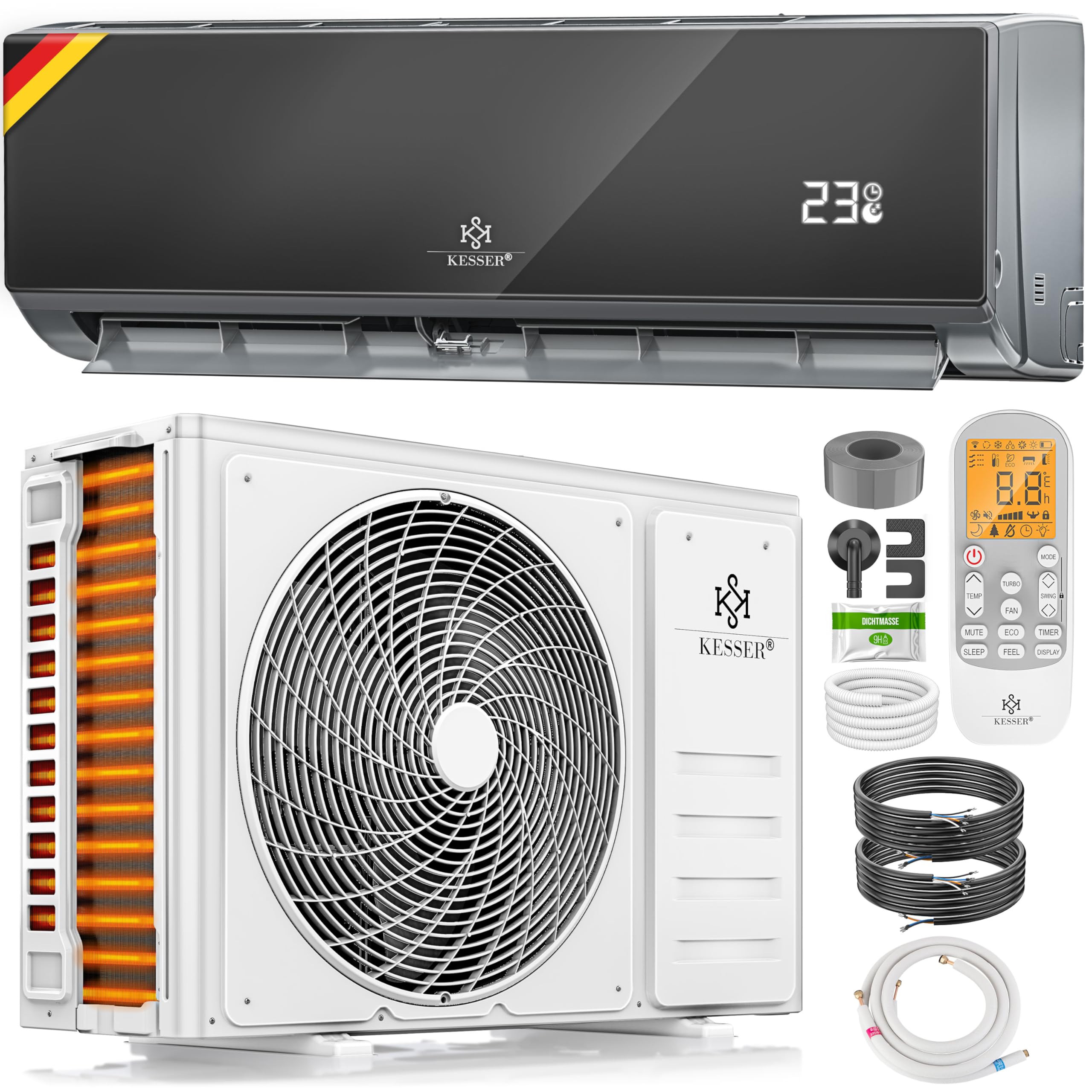 KESSER® Klimaanlagen-Set Split mit WiFi/App Funktion