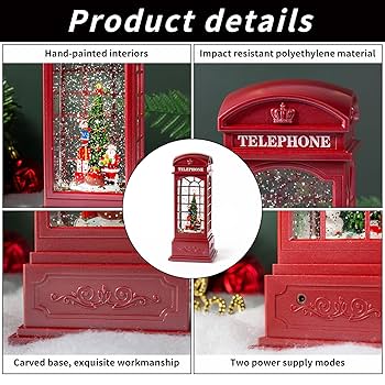 Amazon.co.jp: DANVON 11インチ クリスマス 電話ブース スノー